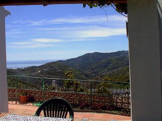 Blick von der vorderen Terrasse der Finca La Era in Nerja Frigiiana